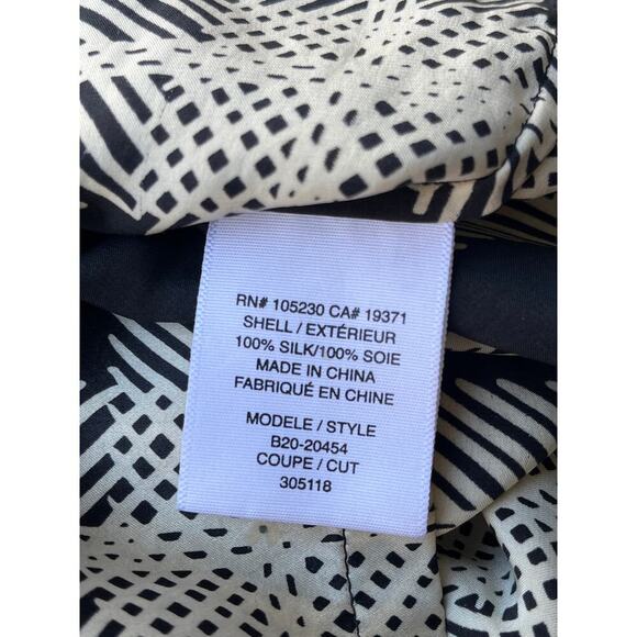 Joie Womens Silk Checkered Cap Sleeve Blouse Size Medium - Picture 6 of 8